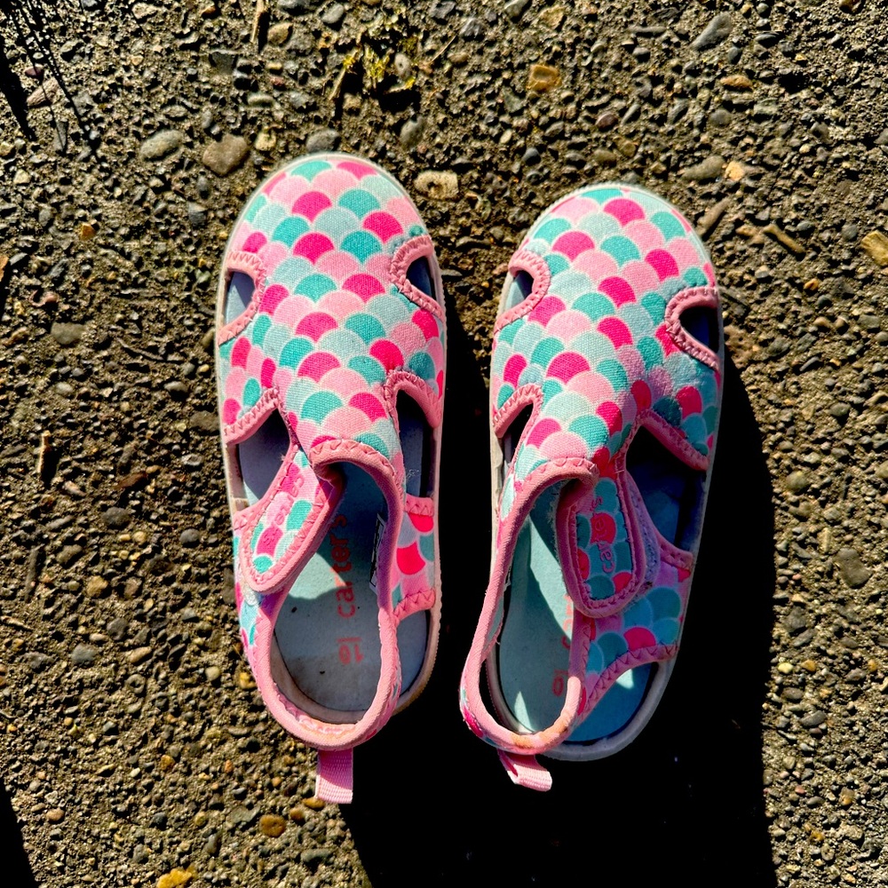 Carters size 10 water shoes.